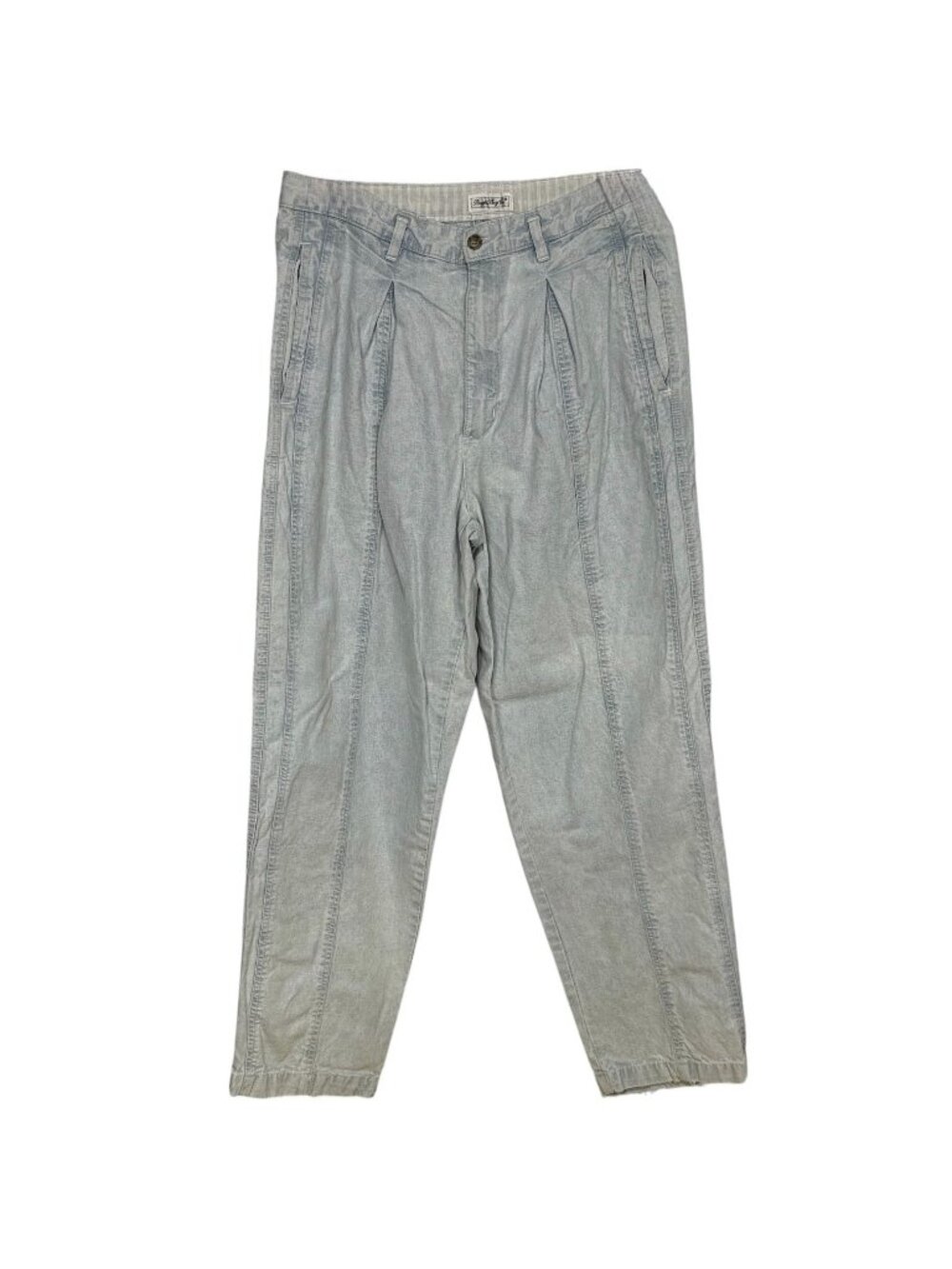 Bugle Boy Co. Mens Light Blue 100% Cotton Pleated Pants 34" Waist Vintage 90s